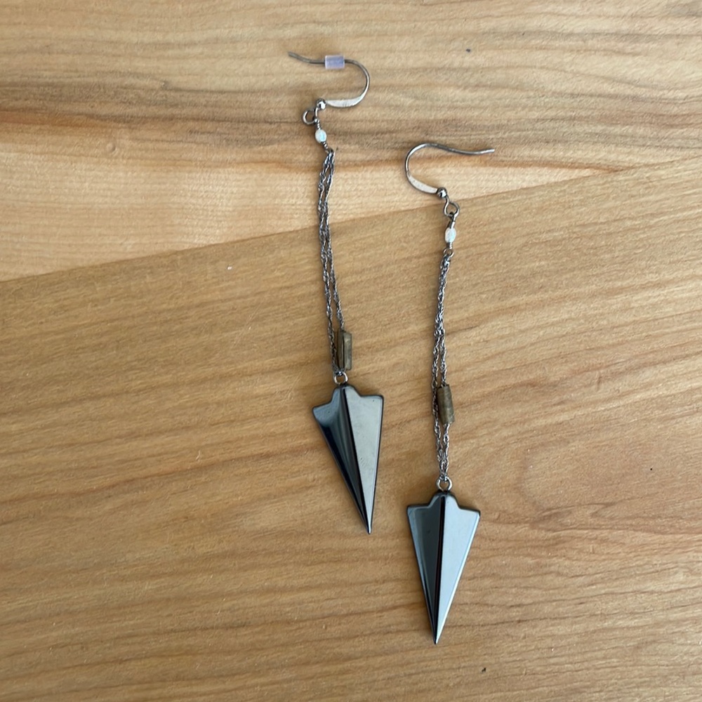 Dangly dagger arrow earrings